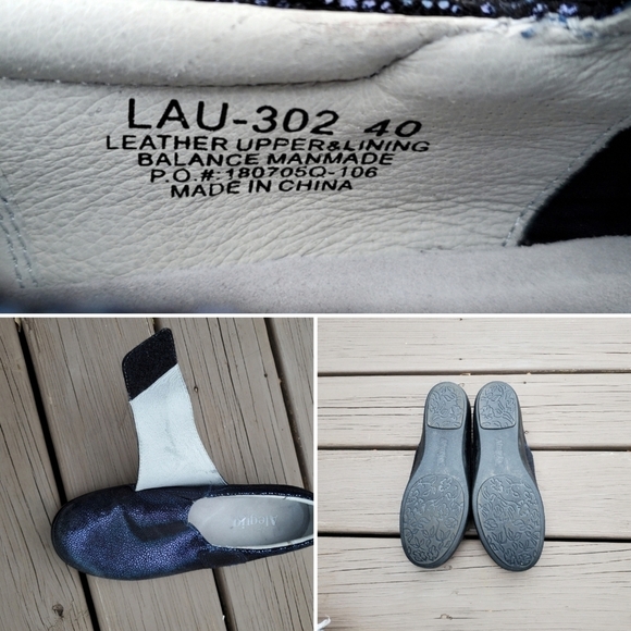 Alegria Lauryn Cosmos Iridescent Metallic Blue Purple Slip-on Clogs 40 - Picture 7 of 8